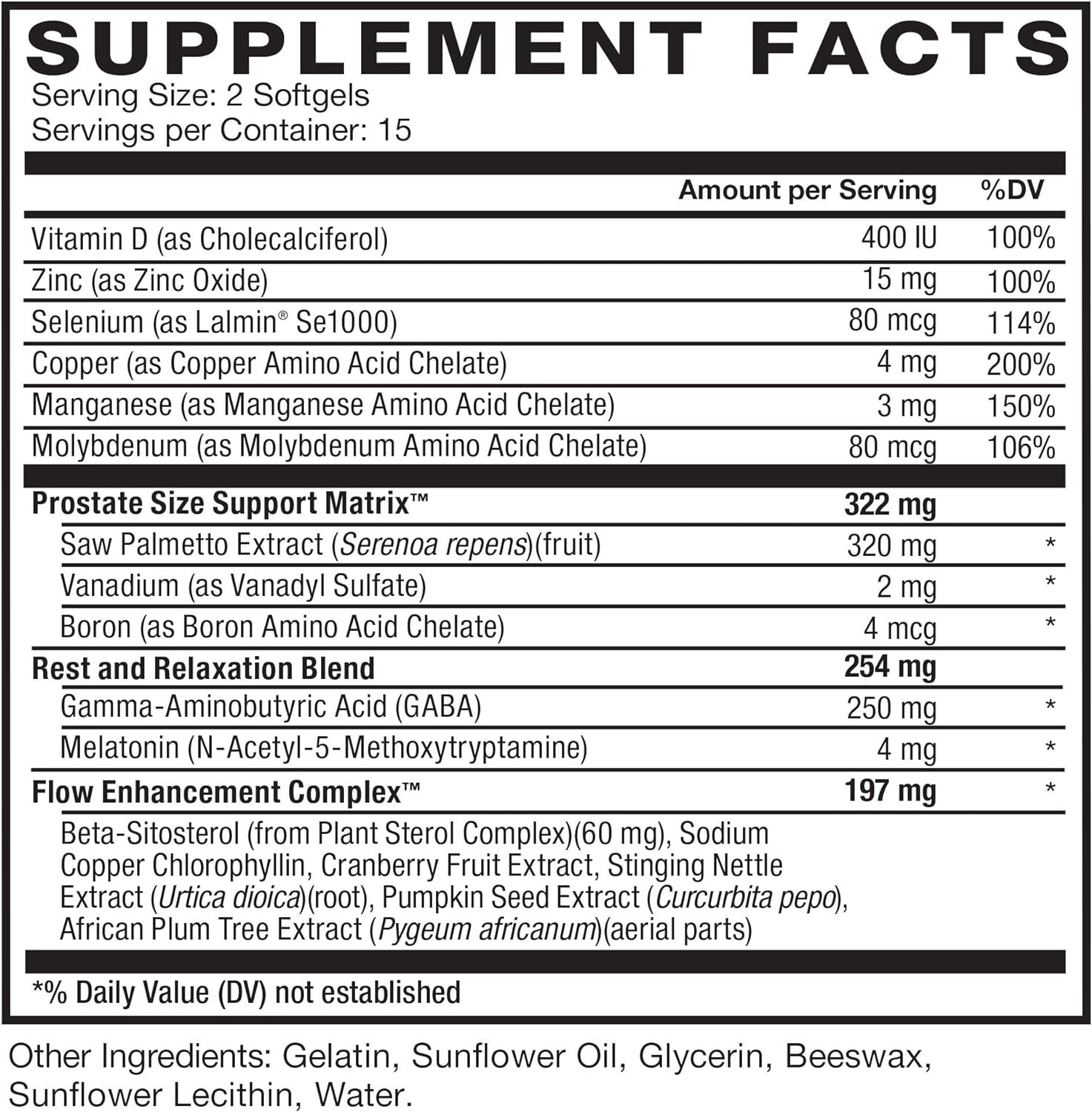 Force Factor TRUFLOW Prostate Support Supplement for Men – 30 Softgels