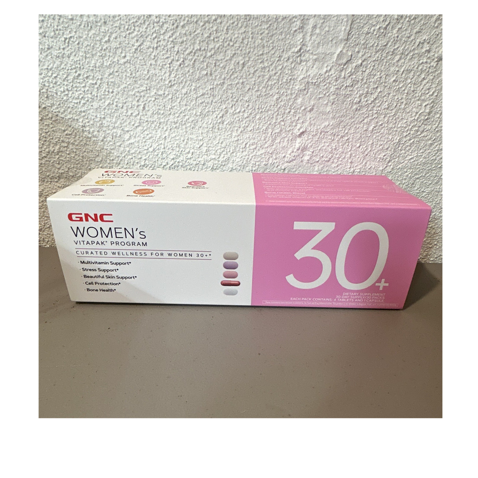 GNC Women’s Vitapak Program Tablet Capsule Multivitamin Stress Skin Bone Support