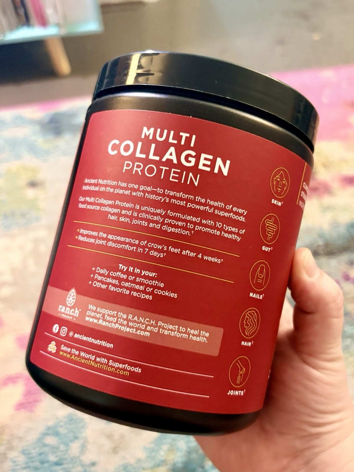 Ancient Nutrition Multi Collagen Protein Powder Grass Fed 14.3 oz