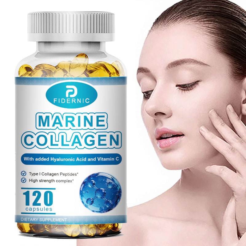 Premium Marine Collagen 1300mg Type I + Hyaluronic Acid + Vitamin C – Capsule
