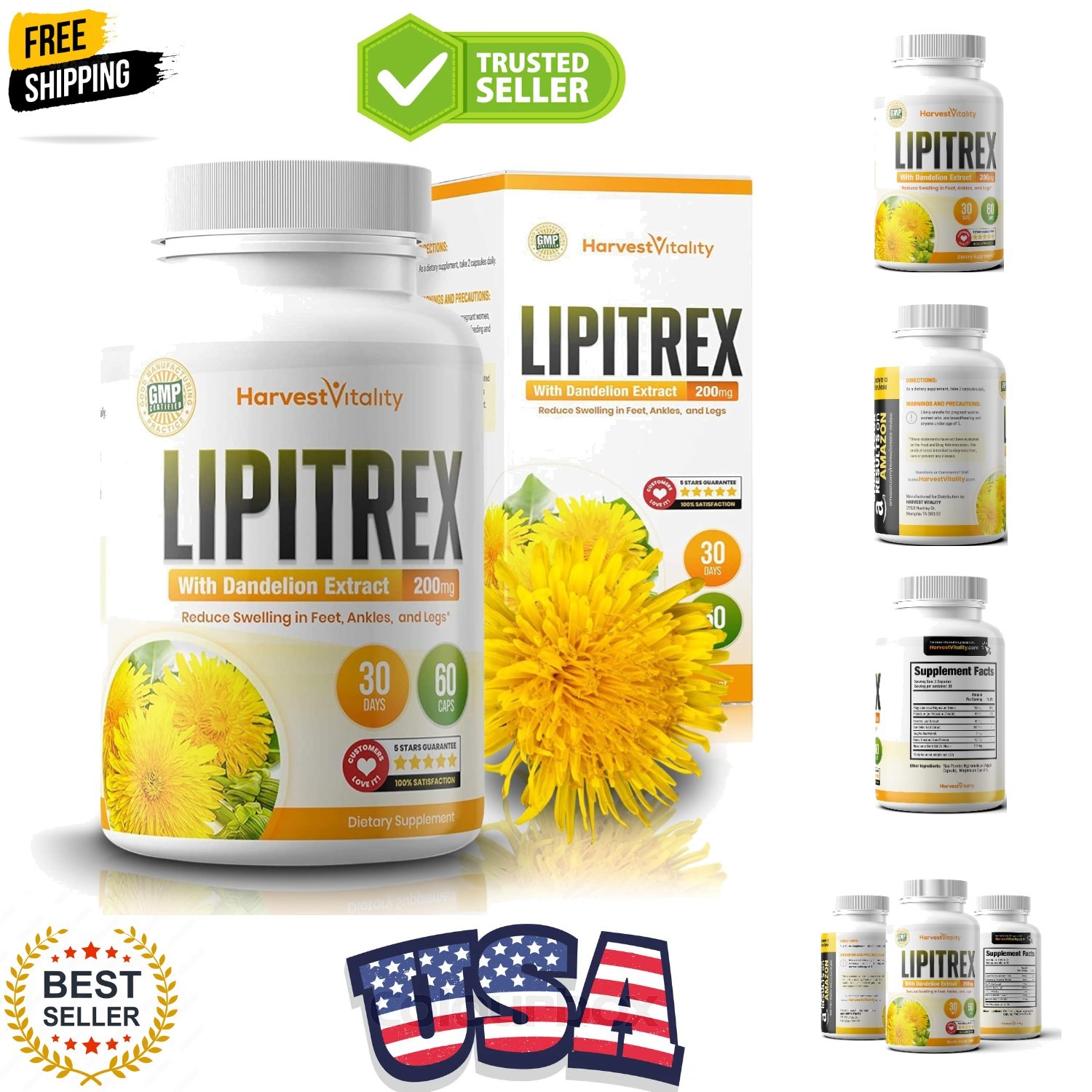 Natural Diuretic for Swollen Feet, Ankles and Legs: Lipitrex Water Pills Cont…