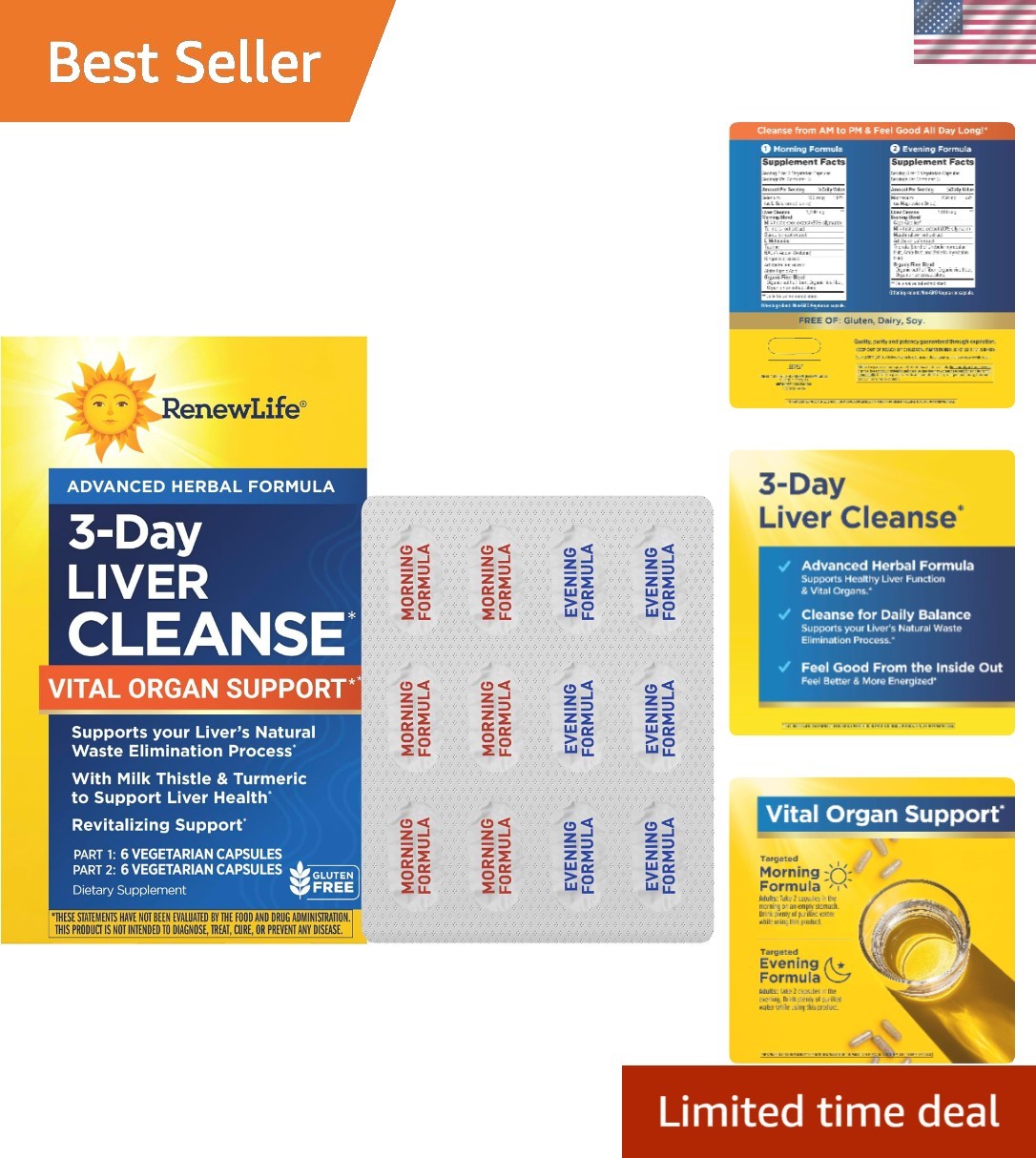 Cleanse, Adult, 3-Day Liver Cleanse, Dietary Supplement, 2-Part, 3-Day Program