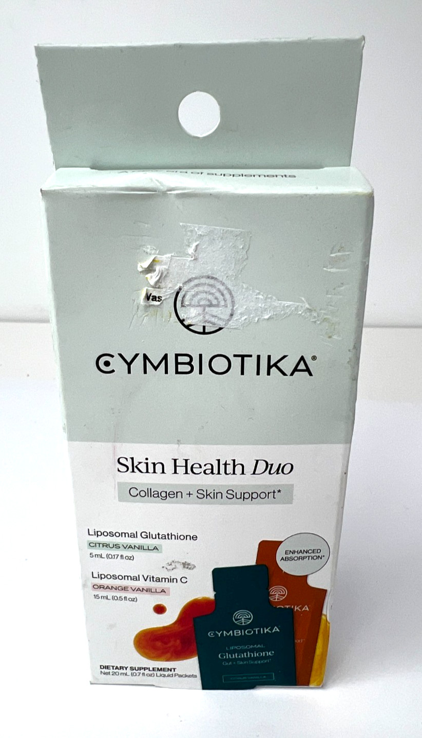 Cymbiotika Skin Health Duo Collagen Glutathione Vitamin C Gut Support 09/26