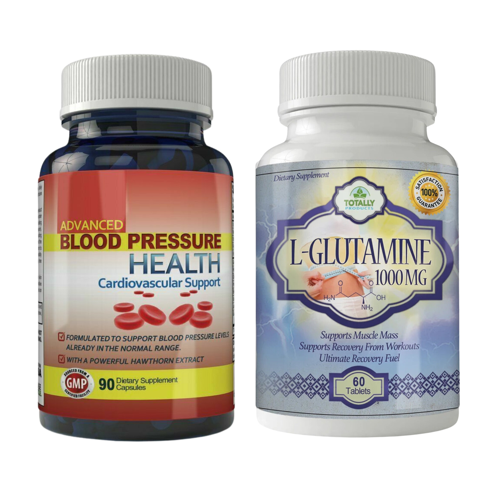 Blood Pressure Heart Health Supplements & L-Glutamine Tablet Muscle Growth Pills