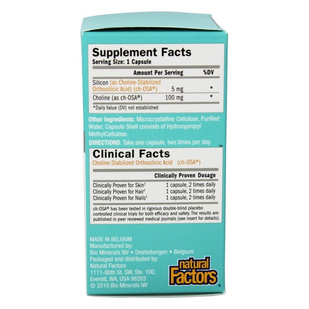 Natural Factors BioSil cH-OSA Advanced Collagen Generator 5mg,30 Vegetarian Caps