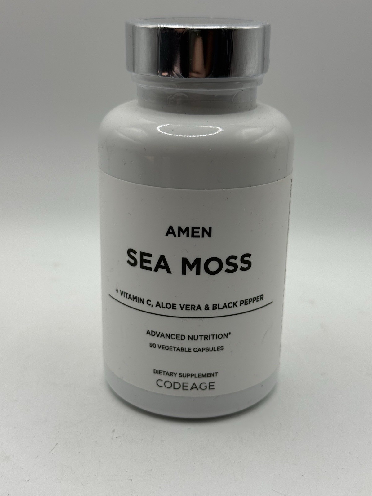 Amen, Sea Moss + Vitamin C, Aloe Vera & Black Pepper, 90 Vegetable Capsules