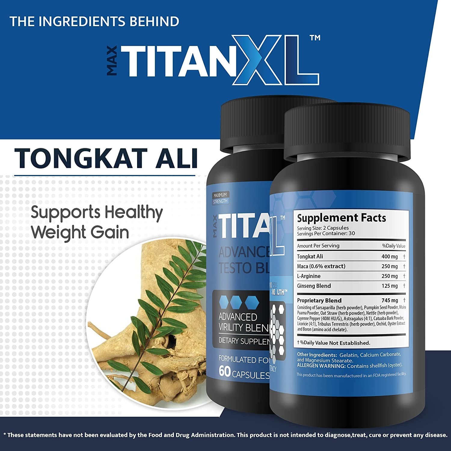 Max Titan XL Testosterone Booster for Men – Maximum Strength – Muscle Builder