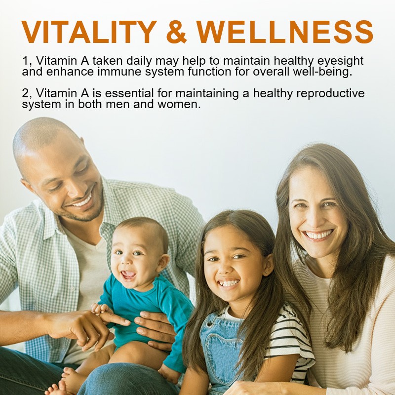 Vitamin A 10000 IU | 120 Softgels | Premium Non-GMO, Gluten Free