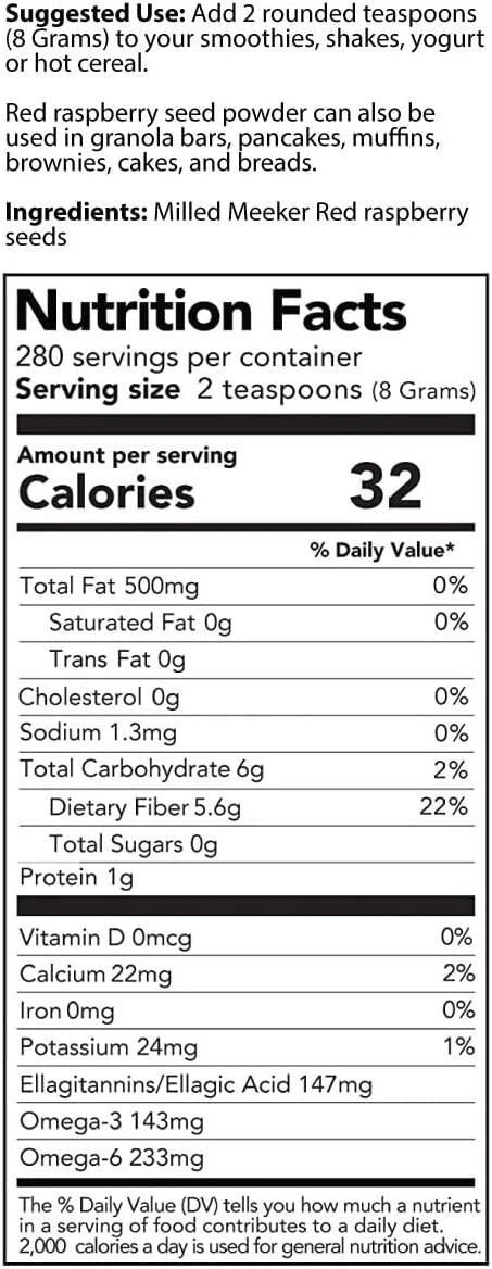 Meeker Red Raspberry Seed Powder – 5 lbs – Natural Source of Ellagic Acid