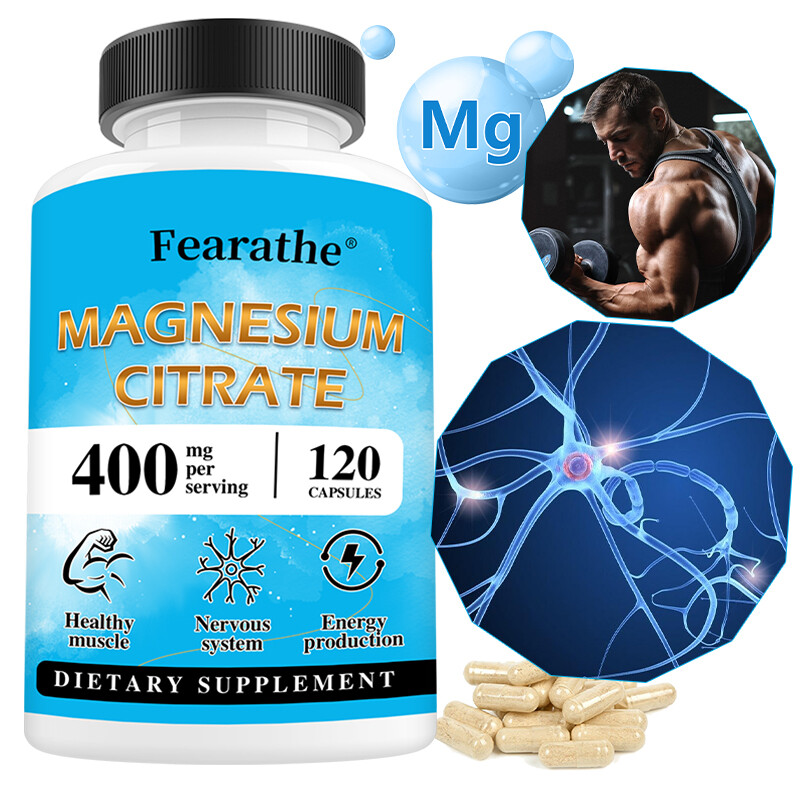 Magnesium Citrate Capsules 400mg Per Serving – Highest Potency Capsules