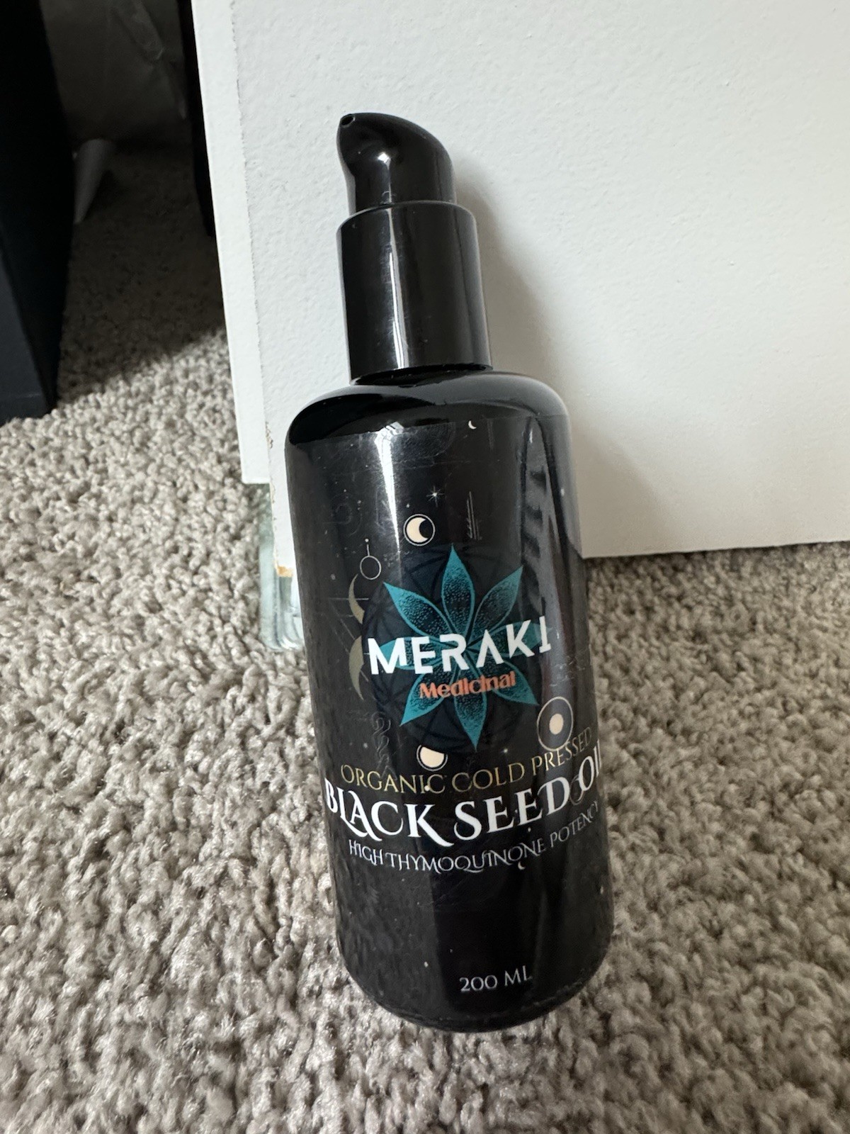 Meraki Medicinal Organic Cold-Pressed Black Seed Oil High Thymoquinone 200 ml