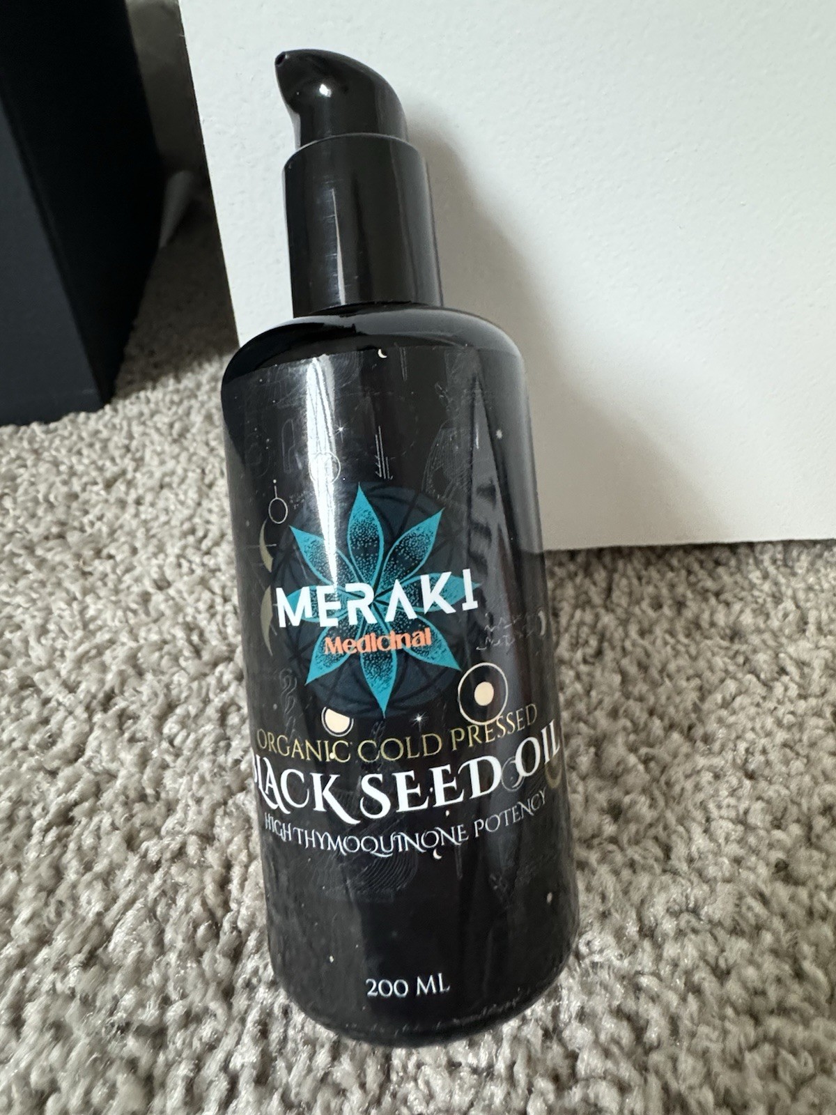 Meraki Medicinal Organic Cold-Pressed Black Seed Oil High Thymoquinone 200 ml
