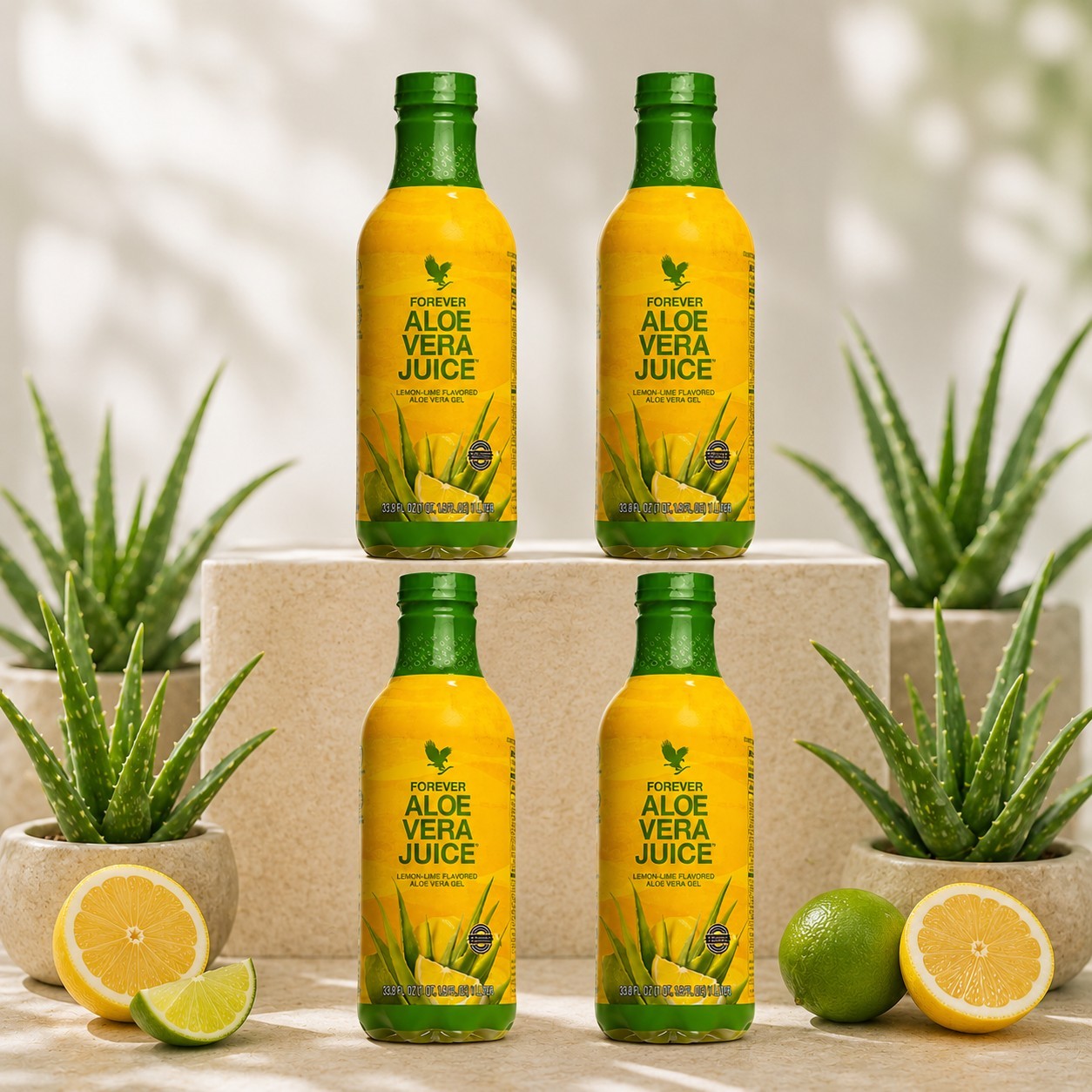4 bottles Forever Aloe Vera Juice 1L each. Original/HALAL/KOSHER
