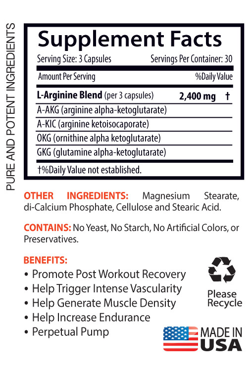 Nitric Oxide Power 2400 – Extreme Recovery – Post workout – 6 Bottles