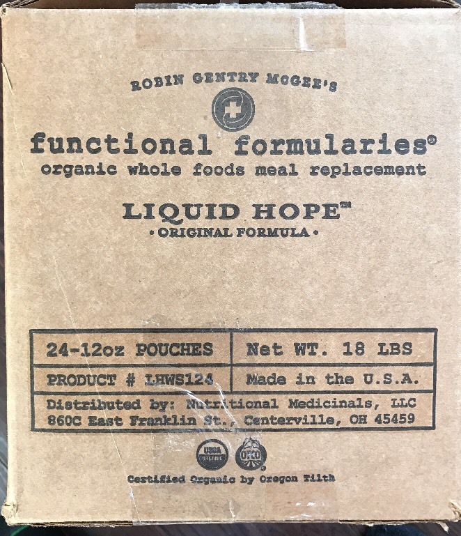 Liquid Hope Meal Replacement Original Organic Formula | Case of 24 | Exp 11/2027