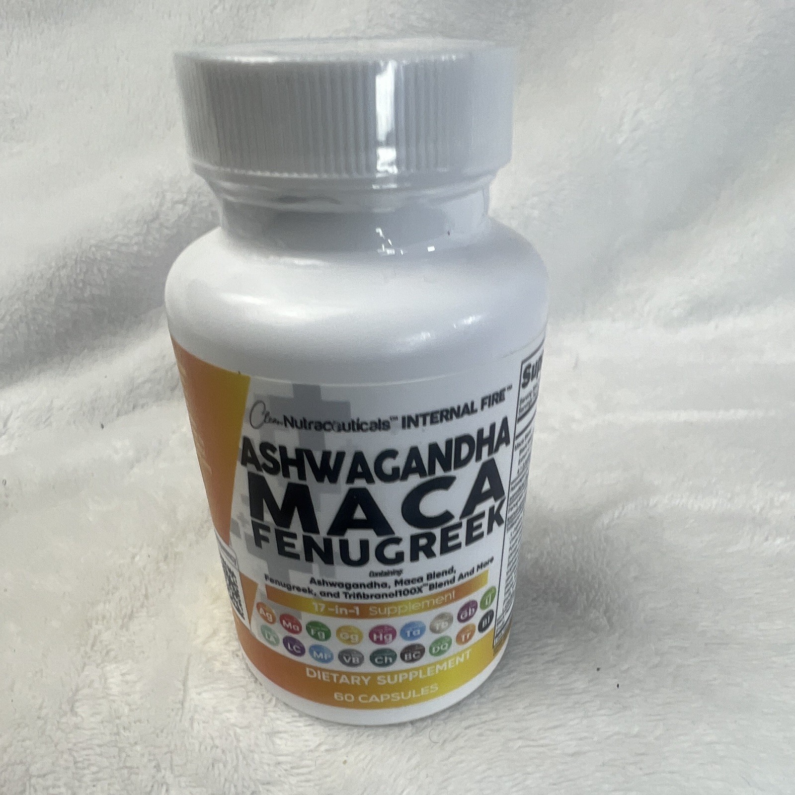 Clean Nutra Ashwagandha Maca Fenugreek Tribinar100X Black Pepper 60 Capsules