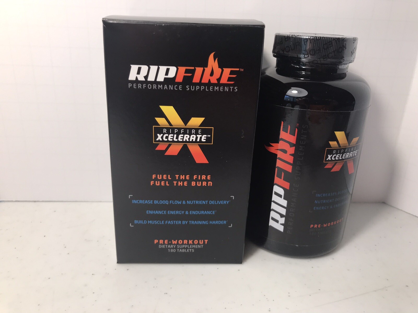 Rip Fire Performance Supplements Pre-workout 180 Tablets Xcelerate