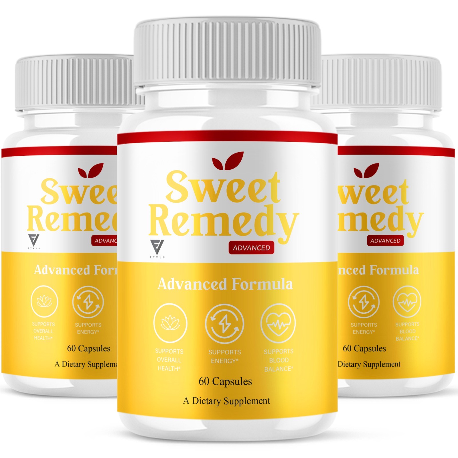(3 Pack) Sweet Remedy Blood Support, SweetRemedy Overall Health (180 Capsules)