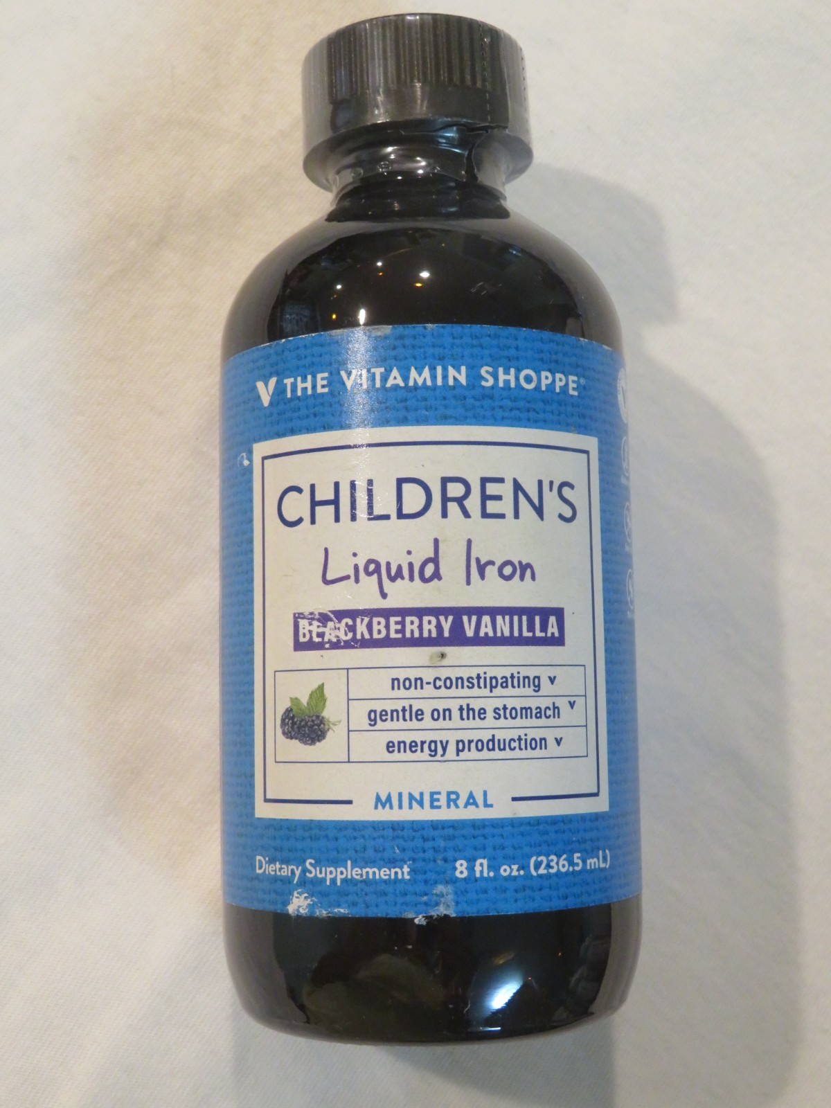 The Vitamin Shoppe Children’s Liquid Iron Blackberry Vanilla 8 Oz 47 Servings