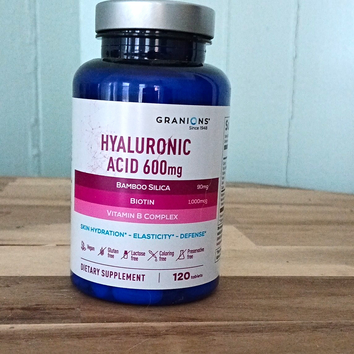 Granions Hyaluronic Acid 600mg + Bamboo Silica Biotin Vit B Complex 120 Tabs
