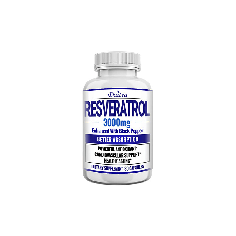 Resveratrol 3000 Mg – Powerful Antioxidant, Vibrant & Young Skin, Non-GMO