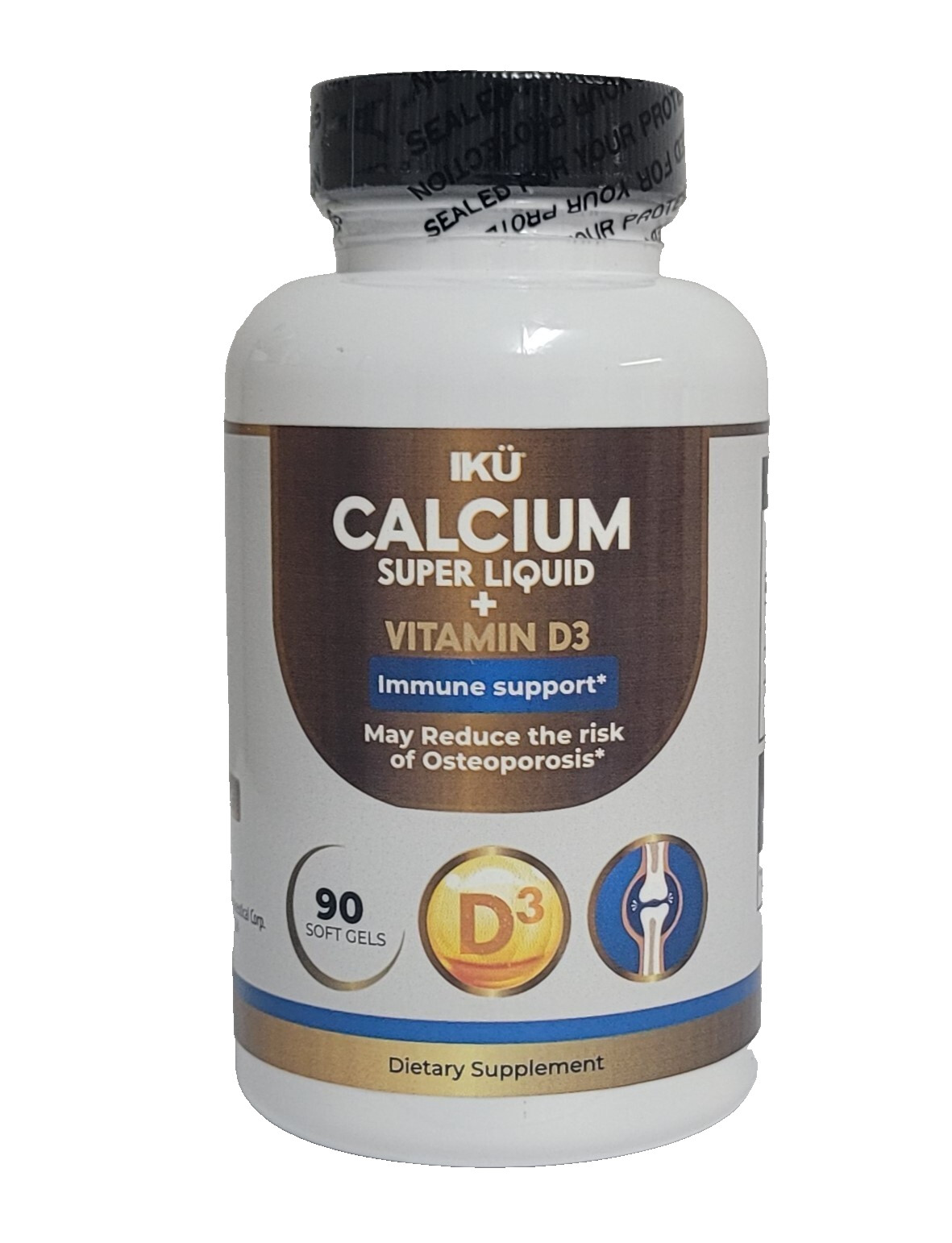 Calcium + Vitamin D3- Supports Bone & Teeth Health- (Two Pack)- 180 Soft gels