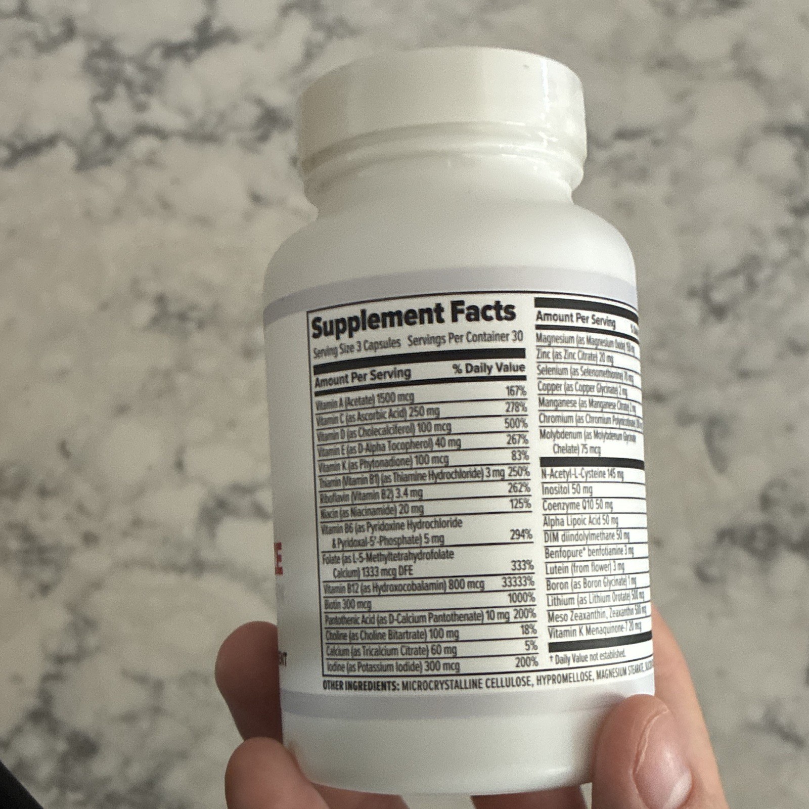 10X Health Optimize Multivitamin Capsules 90 Count Gluten-Free Non-GMO
