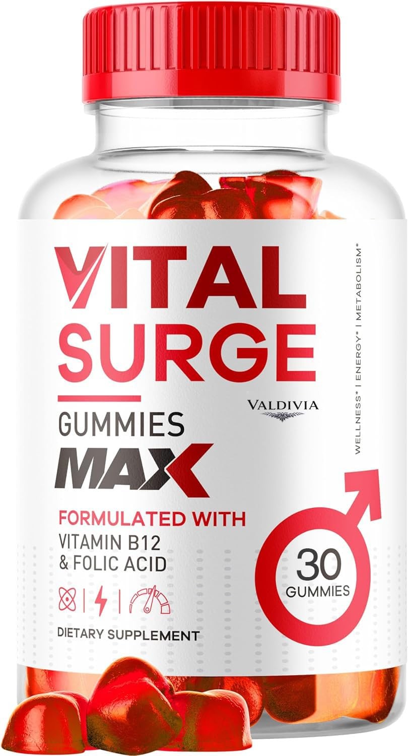 Valdivia Vital Surge MAX 30 Gummies Men’s Health Supplement Made in USA Male