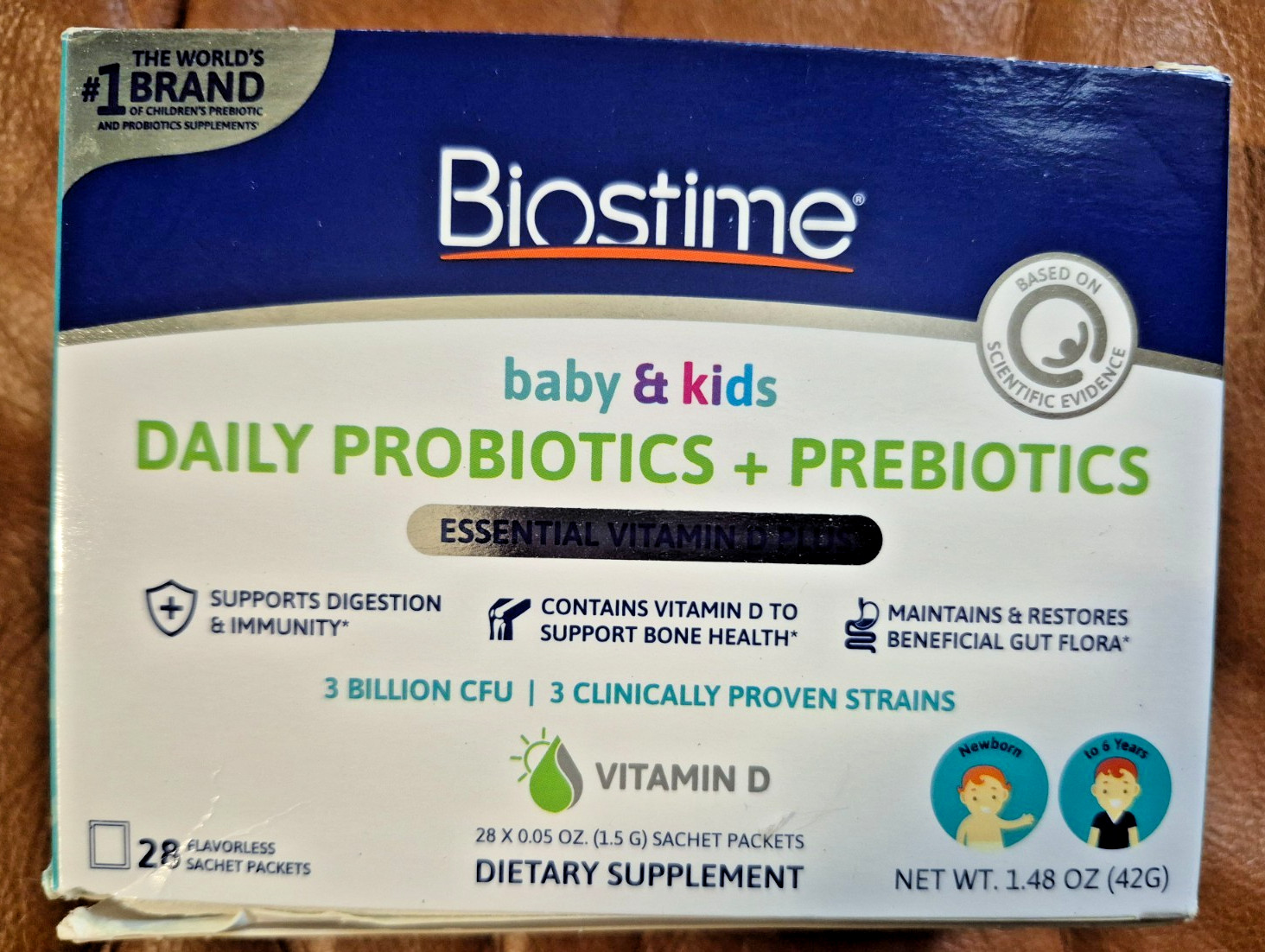 Biostime Infant Baby Toddler Kids Probiotic & Prebiotic w/ Vitamin D 28 Packets
