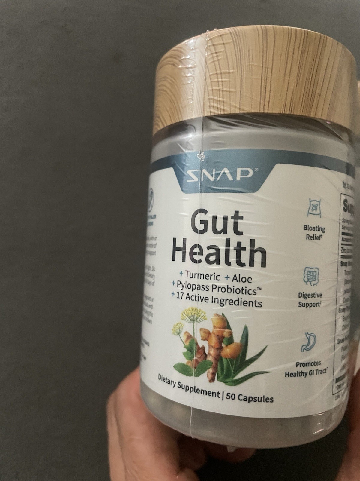 SNAP Gut Health Digestive Support 50 + Spirulina Chlorella 60 Vegan Exp 04/2027
