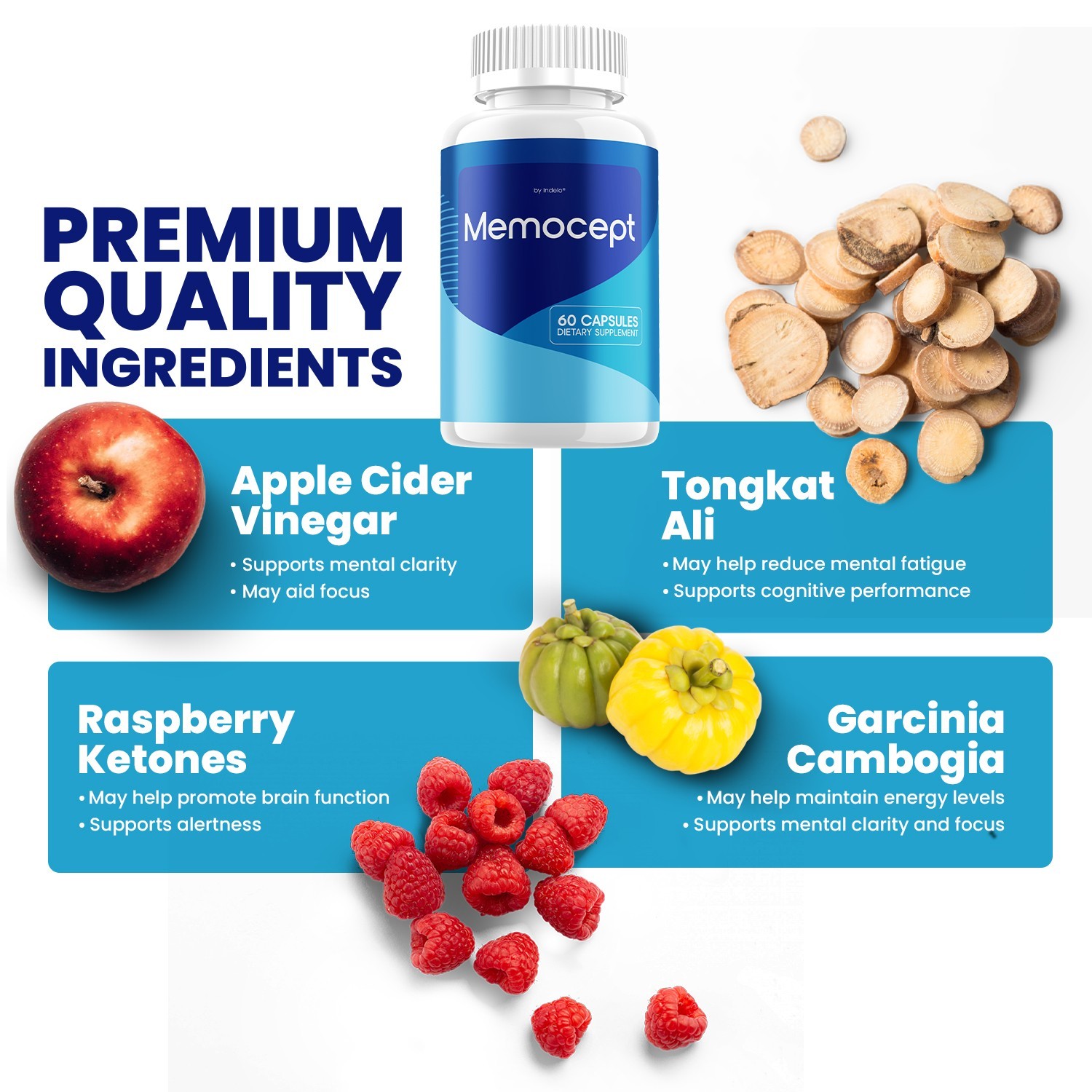 (1 Pack) Memocept – Advanced Supplement Formula for Brain Memory Health Support