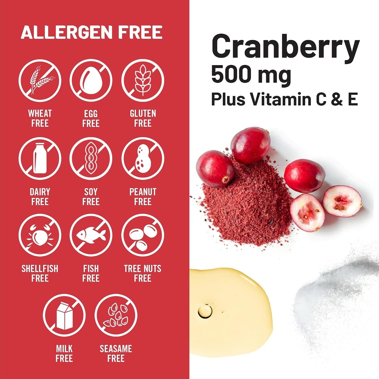 NatureWise Cranberry Pills 500mg – Urinary Tract Health – 60 Capsules