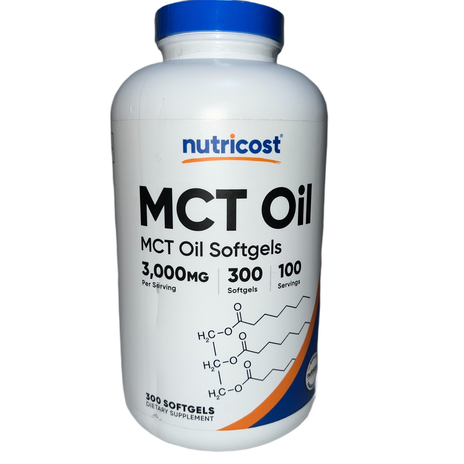 Nutricost MCT Oil Softgels 1000mg, 300 Softgels