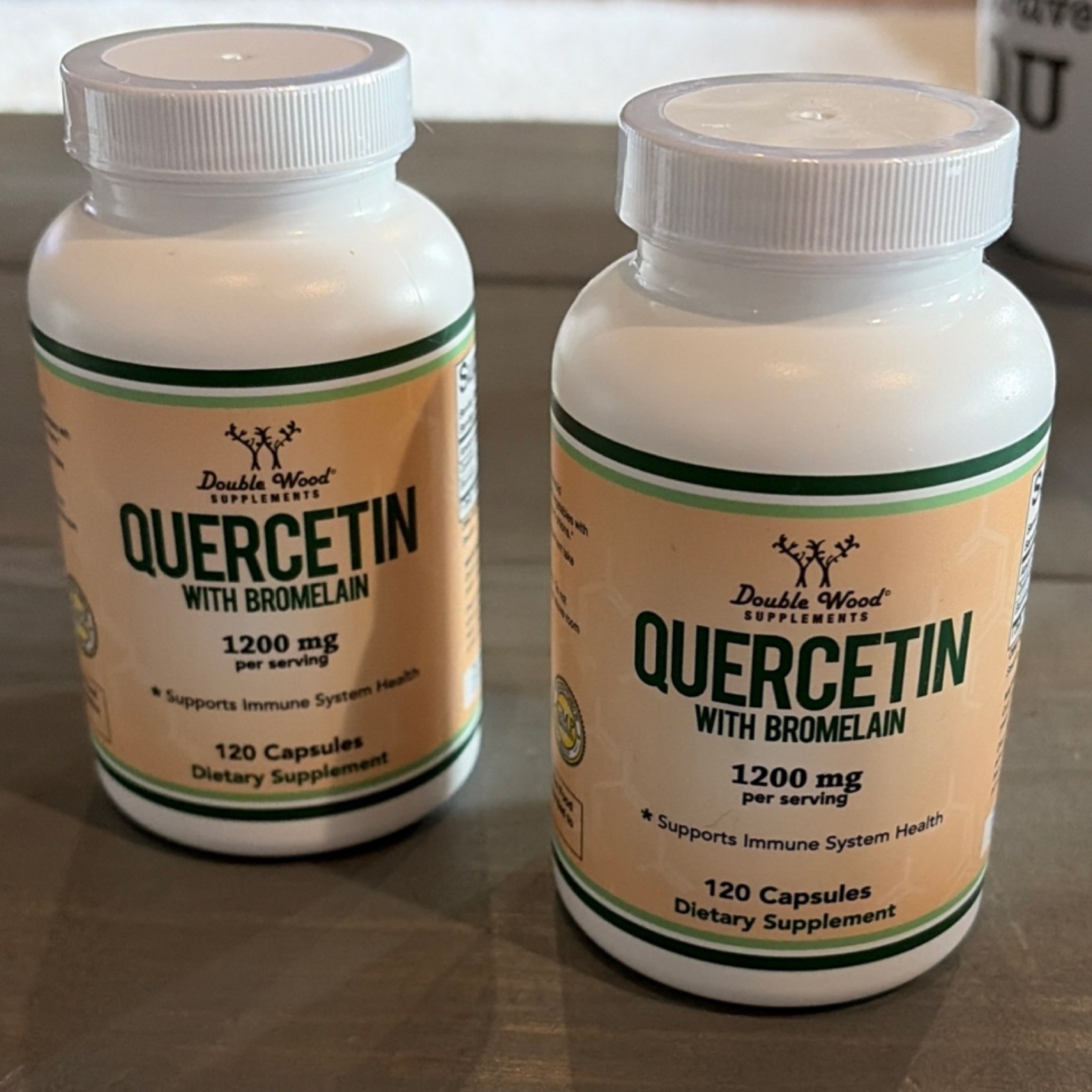 Double Wood Supplements Quercetin Bromelain 1200mg 120 Capsules Gluten-Free