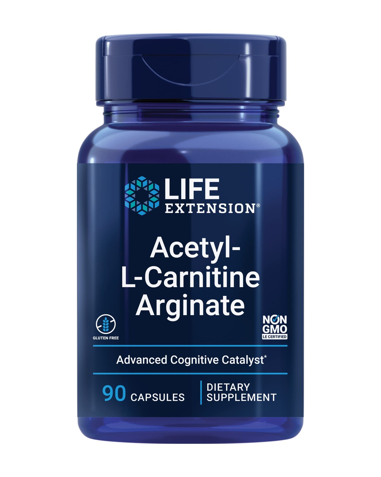 Life Extension Acetyl-L-Carnitine Arginate, Advanced Brain, 90 Count (Pack of 1)