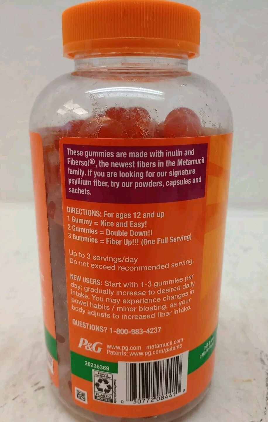 Metamucil Fiber Gummies, No Sugar Added, 180 Gummies