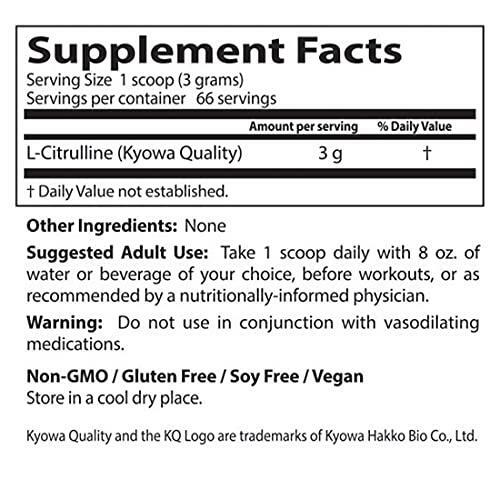 Doctor’s Best L-Citrulline, Non-GMO, Vegan, Gluten Free, Soy Free, 200g