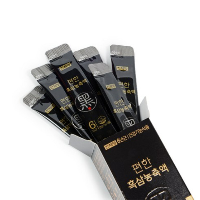 Korean Black Ginseng Concentrate Easy Extract 10ml X 30 Stick Pouches K-Food
