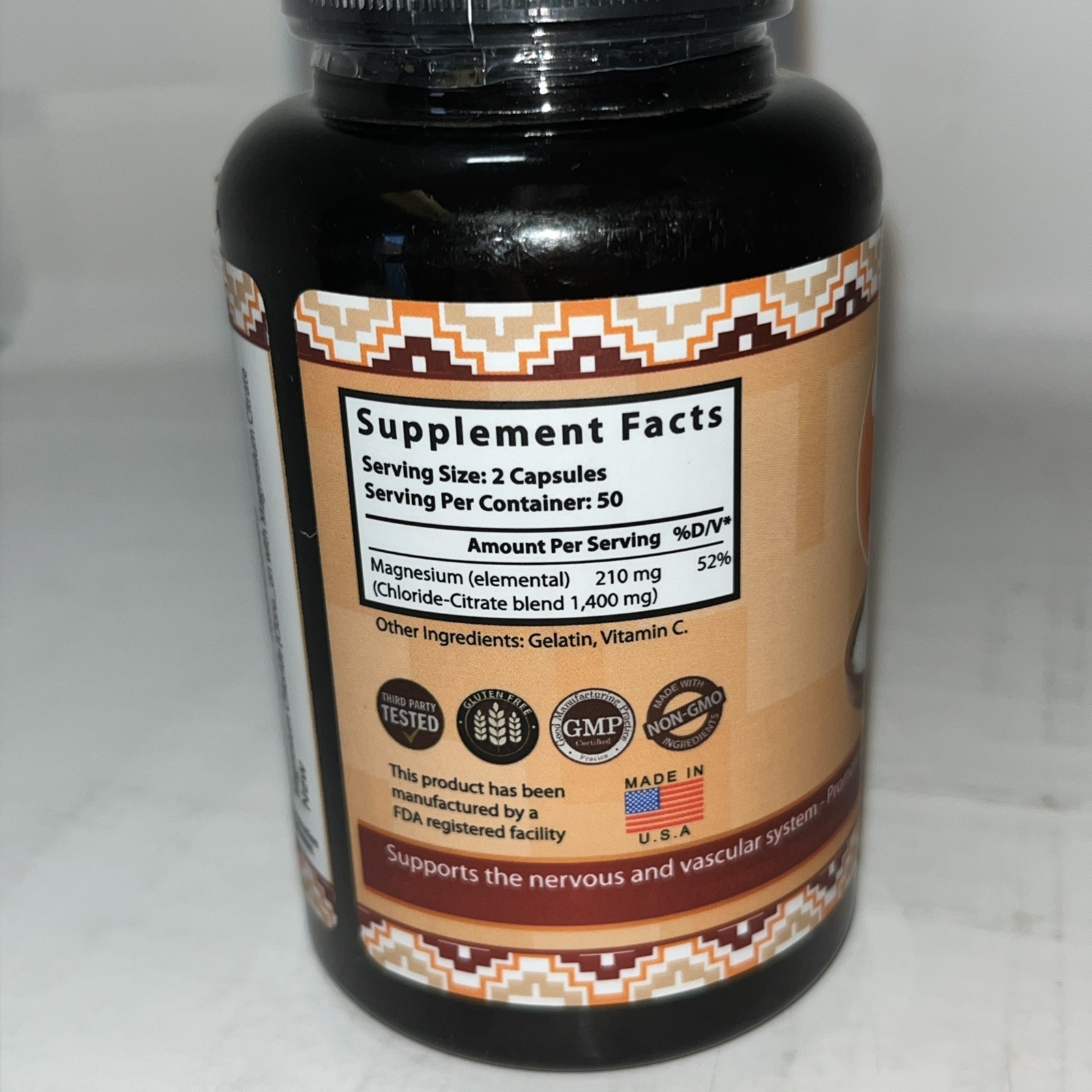 NATURALISIMO LIFE MAGNESIUM CHLORIDE WITH MAGN. CITRATE 1400 MG 100ct Exp08/2027