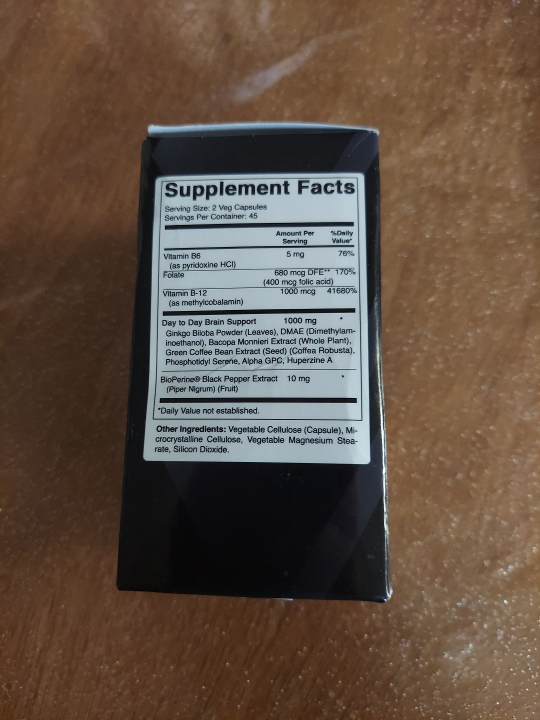 Best Naturals Brain Support Vitamin B6 Folate B12 Ginkgo DMAE Capsules 90ct