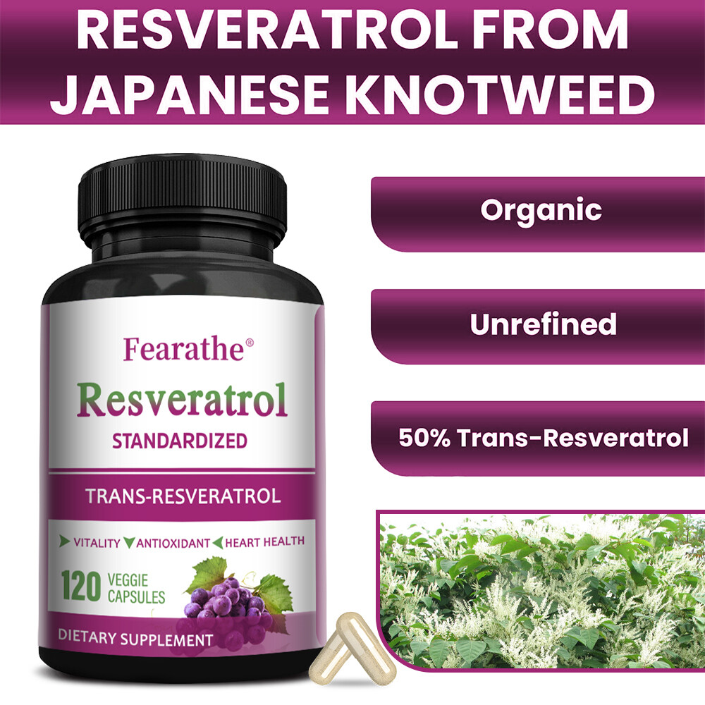 Resveratrol Capsules 1000mg – Antioxidants,Anti-Aging,Brain Support,Radiant Skin