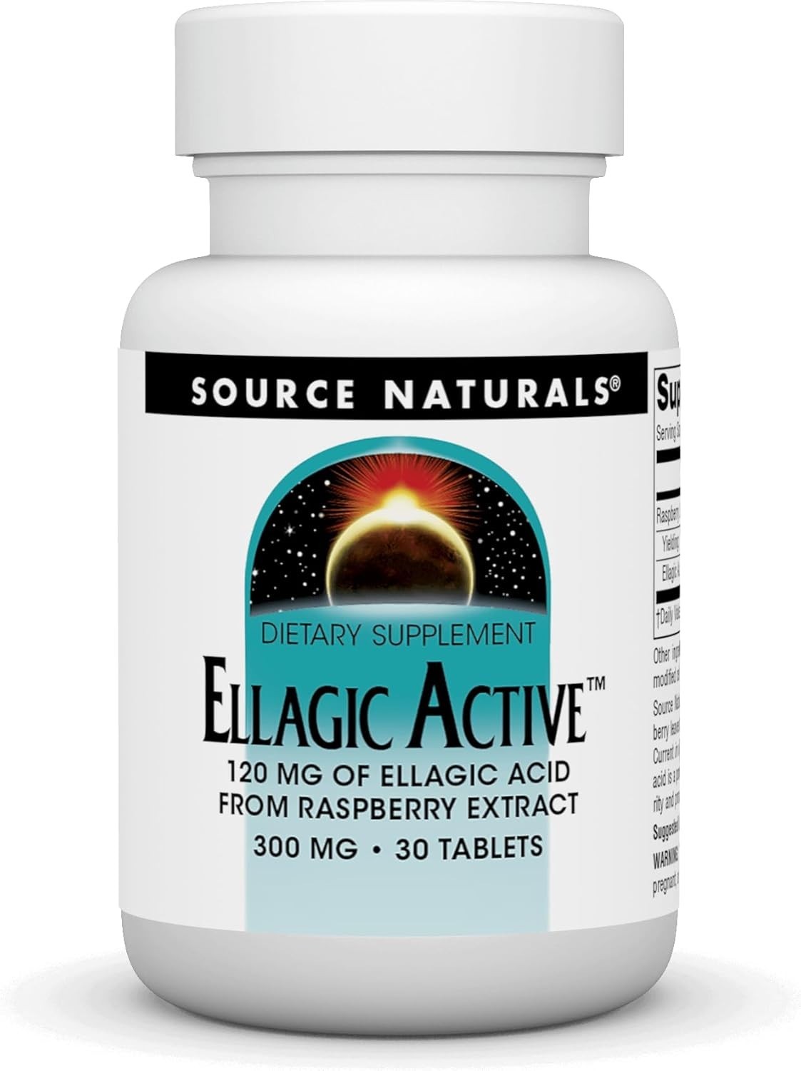 Source Naturals Ellagic Active 300mg 30 Tablets Antioxidant Vegetarian Supplemen