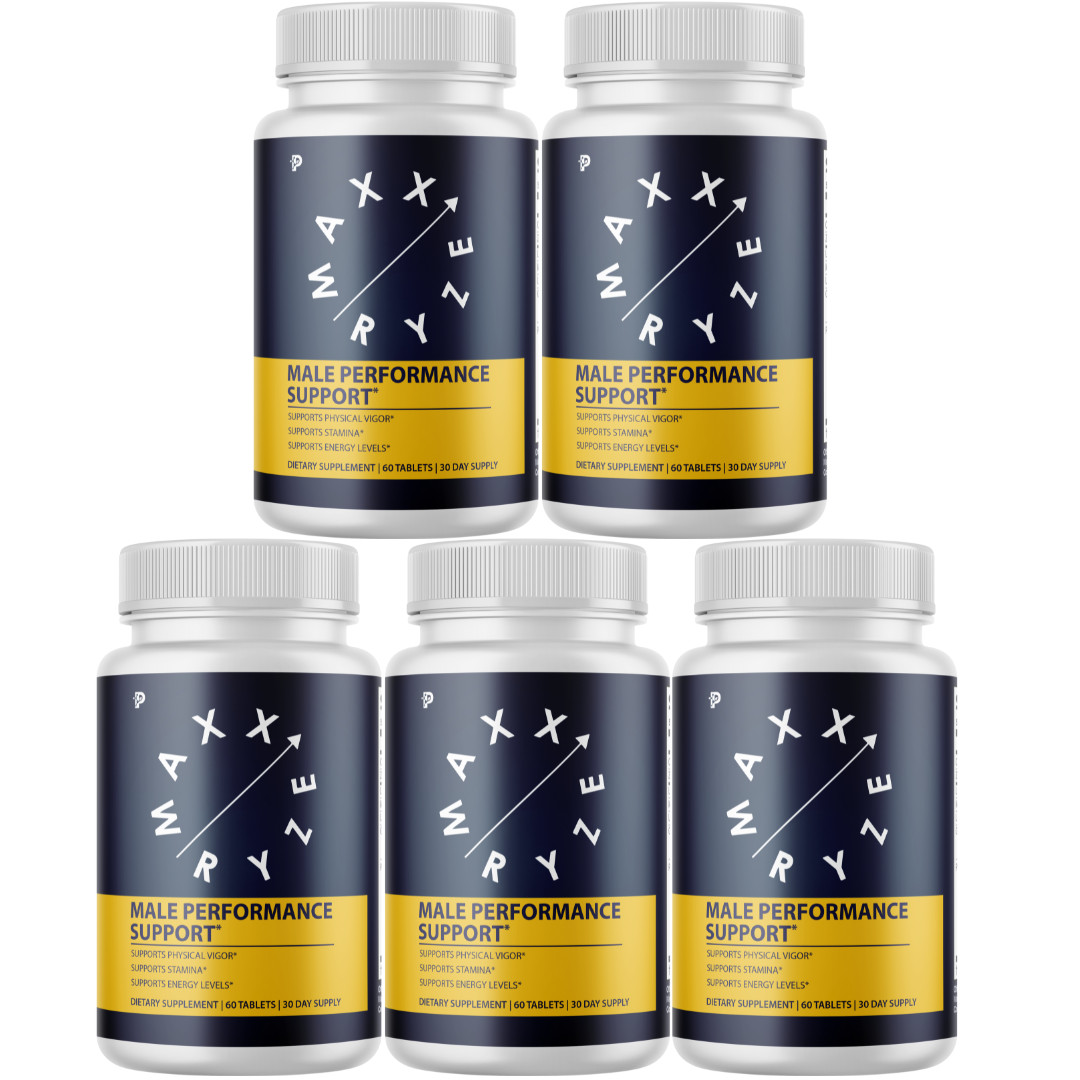 Maxx Ryze Male Performance Supplement, Stamina Support- 5 Bottles Official