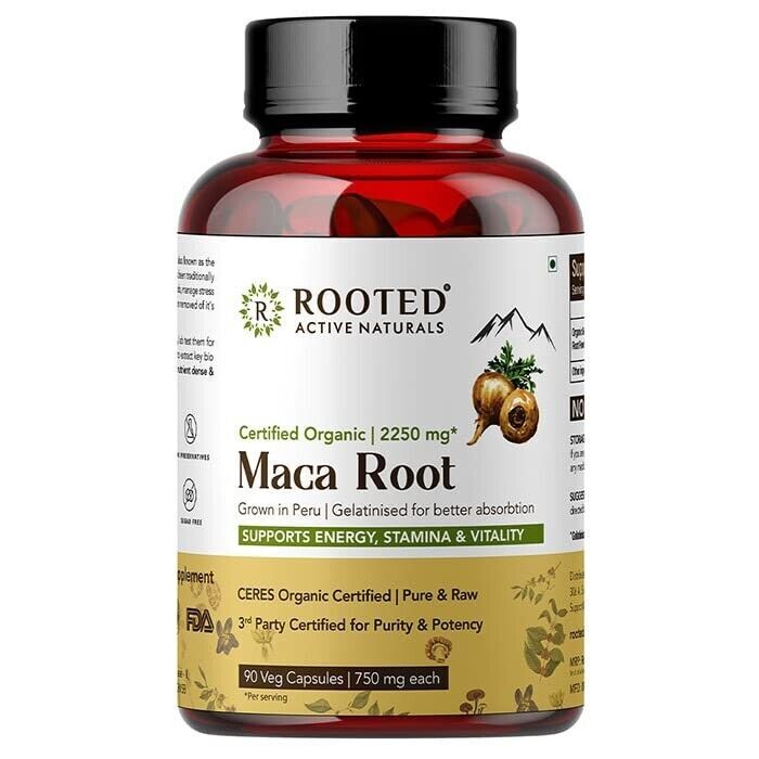 Maca Root Capsules 750mg for Boost Energy Male Enhancement & Performance 90Ct