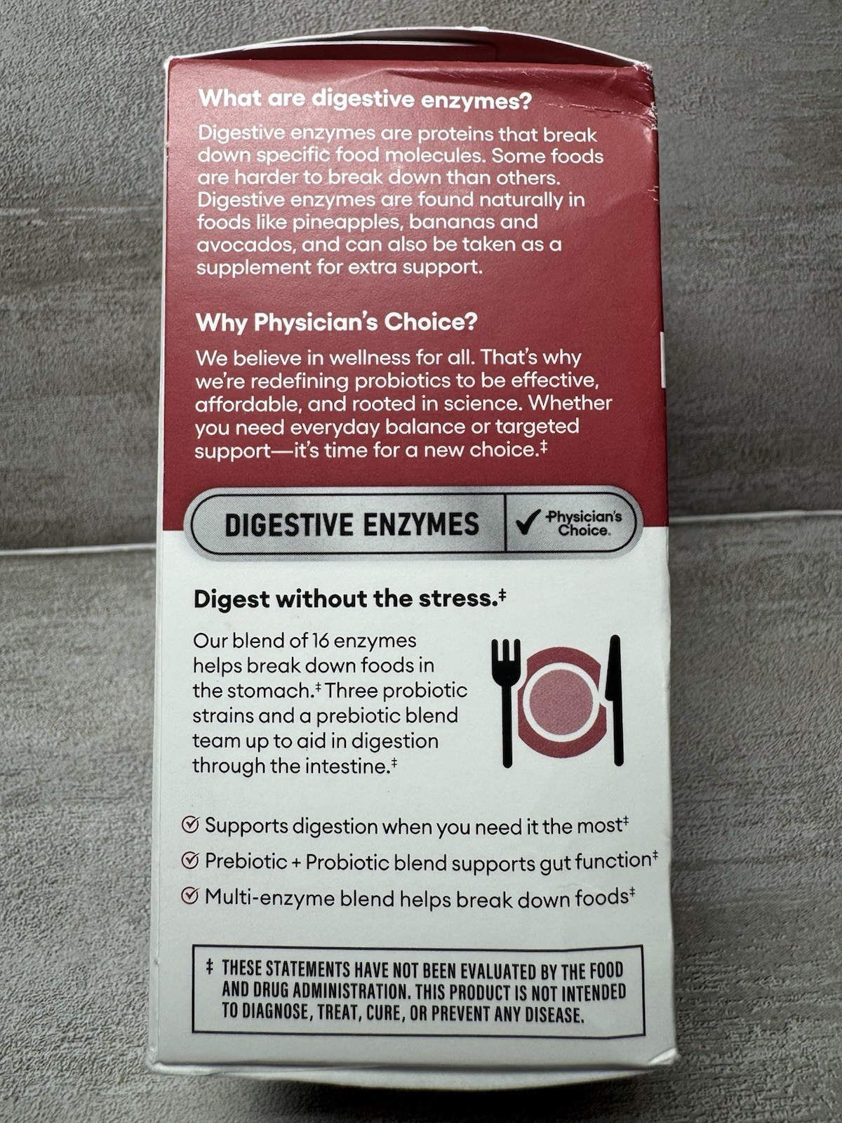 Physician’s Choice Digestive Enzymes Prebiotic Probiotic 60 Capsules Exp 05/2027