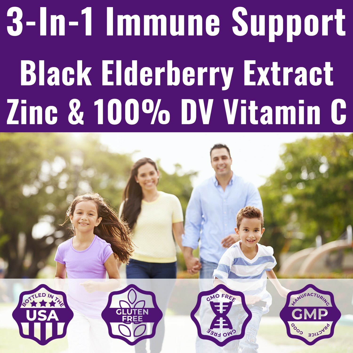 Sambucus Black Elderberry Daily Immune Support Gummies with Vitamin C & Zinc