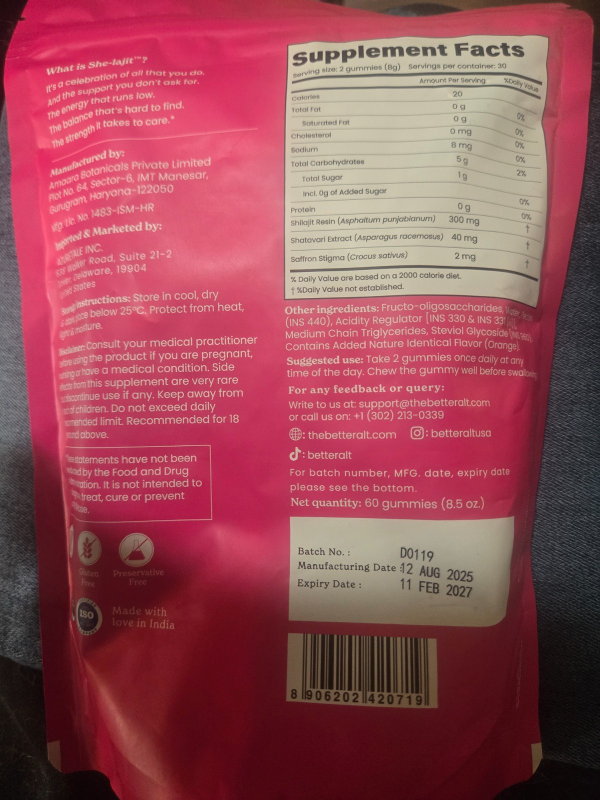 BetterAlt She-Lajit Gummies + Honey Sticks + Kaboom Drops + Creatine+ Collagen B