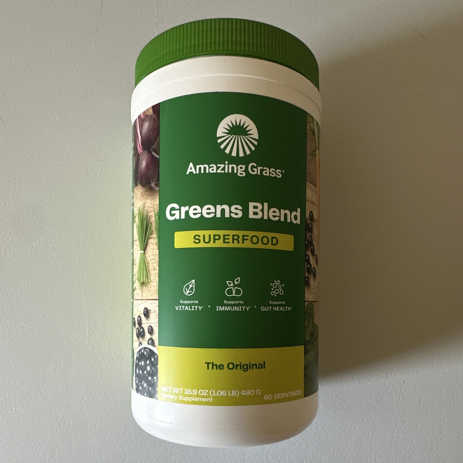 Amazing Grass Greens Blend Original Superfood Powder 16.9 oz Vegan Gluten-Free