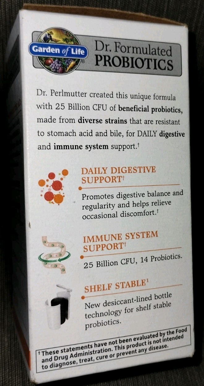 2 GARDEN OF LIFE DAILY CARE 25 BILLION CFU PROBIOTIC, 30 CAPSULES EACH EX 11/26+