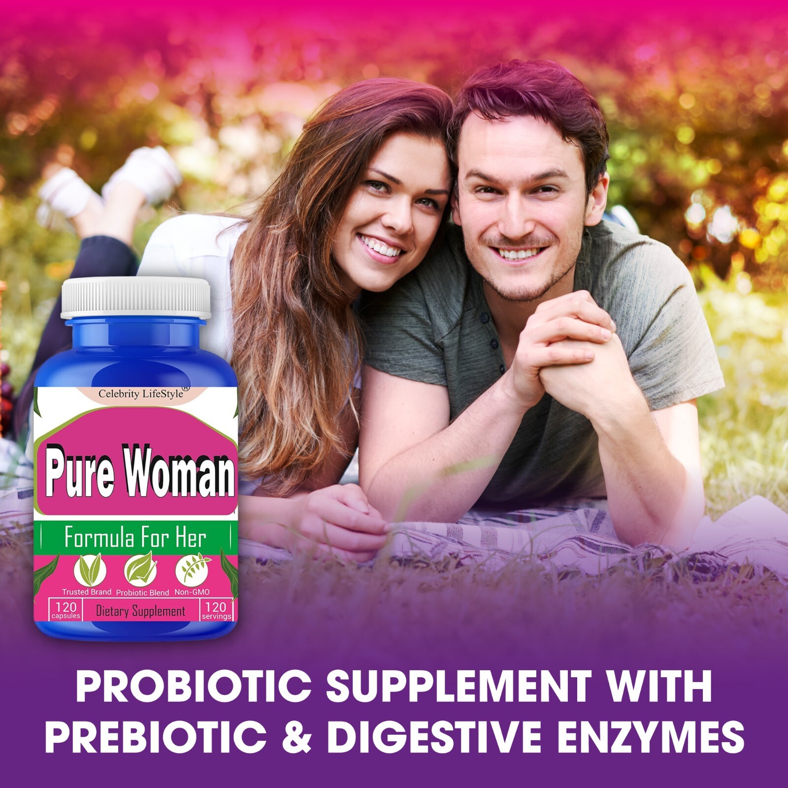 Her Essence Vaginal Support, Female Odor Control, Prebiotics & Probiotics Pills